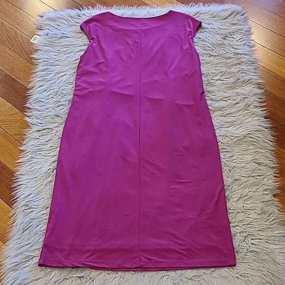 Coldwater creek womens polyester magenta long flowy dress size 14 - Picture 6 of 7